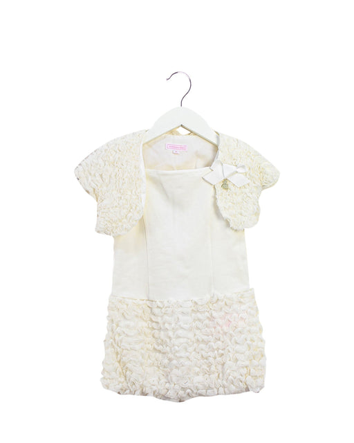 A White Sleeveless Dresses from Nicholas & Bears in size 3T for girl. (Front View)