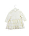 A Ivory Long Sleeve Dresses from Chickeeduck in size 12-18M for girl. (Back View)