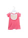 A Pink Short Sleeve Rompers from Petit Bateau in size 3-6M for girl. (Front View)