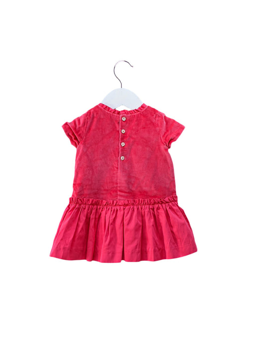 A Pink Short Sleeve Dresses from Jacadi in size 3-6M for girl. (Back View)