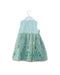 A Blue Sleeveless Dresses from ValMax in size 18-24M for girl. (Back View)