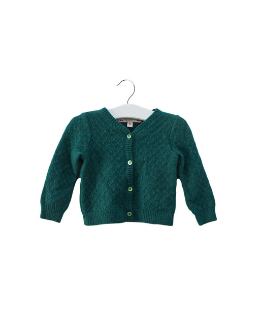 A Green Cardigans from Bonpoint in size 6-12M for girl. (Front View)