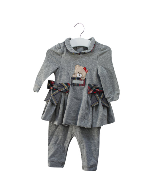 A Grey Long Sleeve Jumpsuits from Nicholas & Bears in size 3-6M for girl. (Front View)