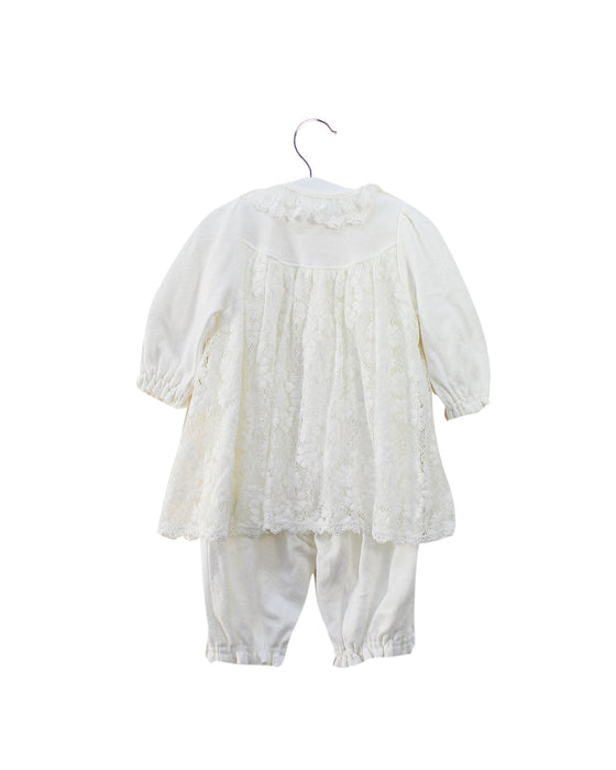 A White Long Sleeve Jumpsuits from Anna Sui in size 6-12M for girl. (Back View)