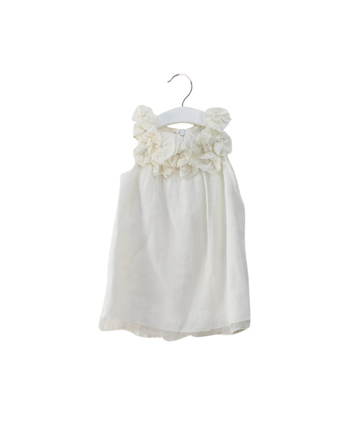 A White Sleeveless Dresses from Chloe in size 3-6M for girl. (Front View)