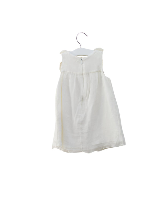 A White Sleeveless Dresses from Chloe in size 3-6M for girl. (Back View)