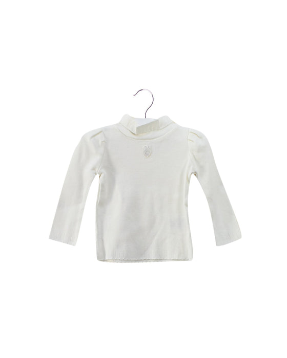 A White Long Sleeve Tops from Dior in size 3-6M for girl. (Front View)