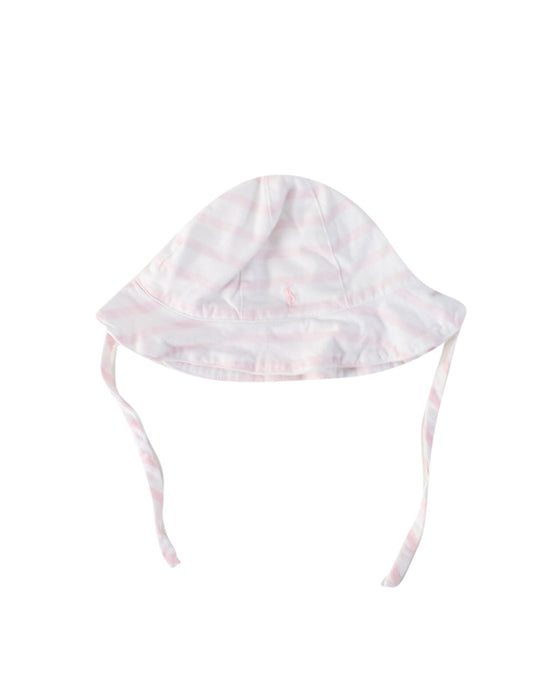 A Pink Sun Hats from Ralph Lauren in size 3-6M for girl. (Back View)
