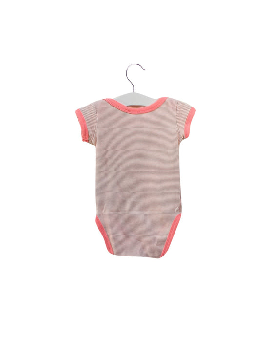 A Pink Short Sleeve Bodysuits from IKKS in size 6-12M for girl. (Back View)