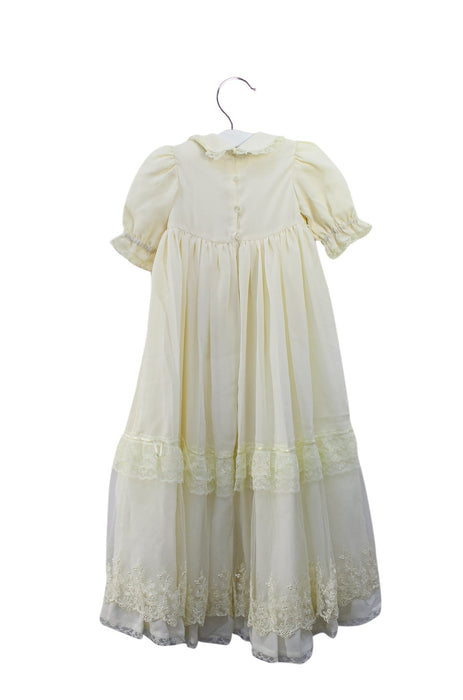 A Yellow Short Sleeve Dresses from Nicholas & Bears in size 0-3M for girl. (Back View)