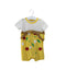 A Yellow Short Sleeve Rompers from Mides in size 6-12M for boy. (Front View)