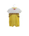 A Yellow Short Sleeve Rompers from Mides in size 6-12M for boy. (Back View)