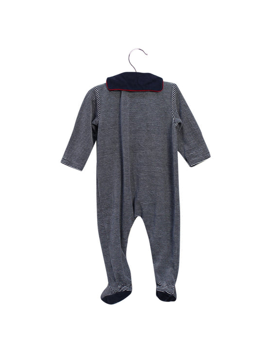 A Navy Long Sleeve Jumpsuits from Petit Bateau in size 6-12M for boy. (Back View)