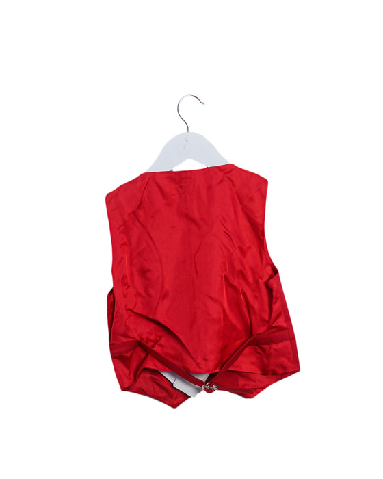A Red Suit Vests from I Pinco Pallino in size 4T for boy. (Back View)