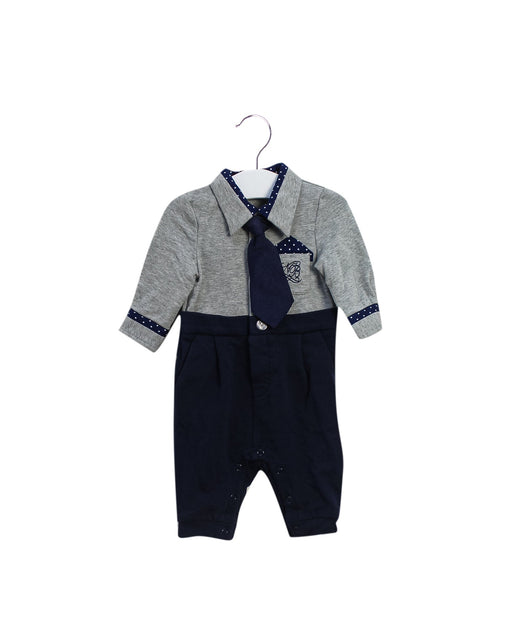 A Grey Long Sleeve Jumpsuits from Nicholas & Bears in size 0-3M for boy. (Front View)