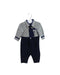 A Grey Long Sleeve Jumpsuits from Nicholas & Bears in size 0-3M for boy. (Front View)