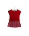 A Red Short Sleeve Dresses from Jacadi in size 3-6M for girl. (Front View)