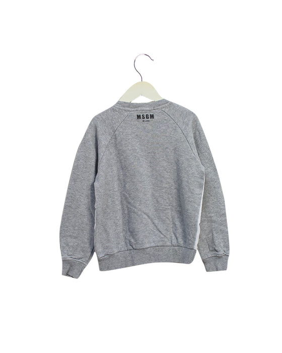 A Grey Crewneck Sweatshirts from MSGM in size 6T for girl. (Back View)
