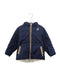 A Navy Puffer/Quilted Jackets from K-Way in size 4T for girl. (Front View)