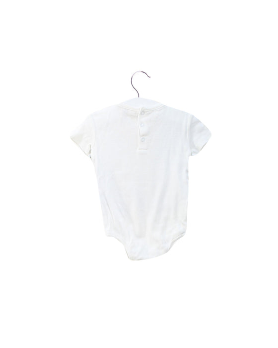 A Navy Short Sleeve Bodysuits from Miniclasix in size 3-6M for boy. (Back View)