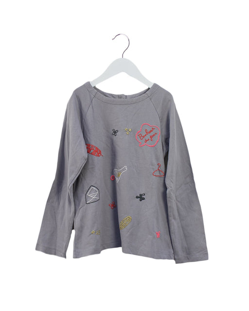 A Grey Long Sleeve Tops from Bonheur du Jour in size 8Y for girl. (Front View)