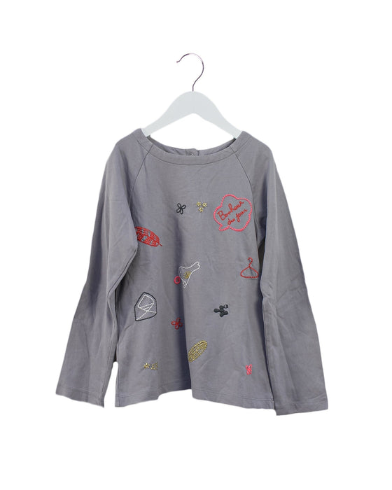 A Grey Long Sleeve Tops from Bonheur du Jour in size 8Y for girl. (Front View)