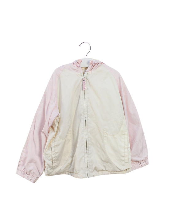 A Pink Lightweight Jackets from Chickeeduck in size 7Y for girl. (Front View)