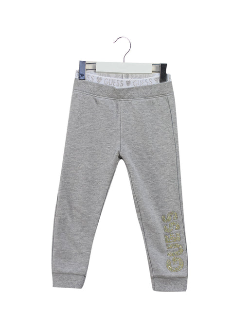 A Grey Sweatpants from Guess in size 3T for girl. (Front View)