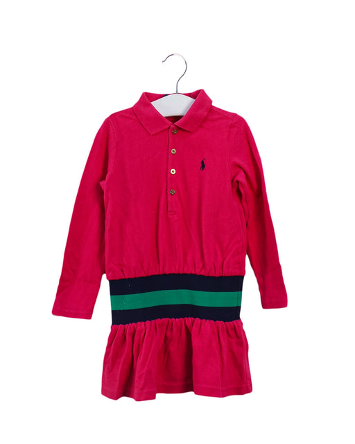 A Pink Long Sleeve Dresses from Ralph Lauren in size 3T for girl. (Front View)