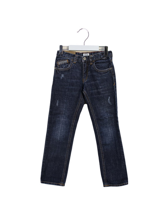 A Navy Jeans from Armani in size 6T for boy. (Front View)