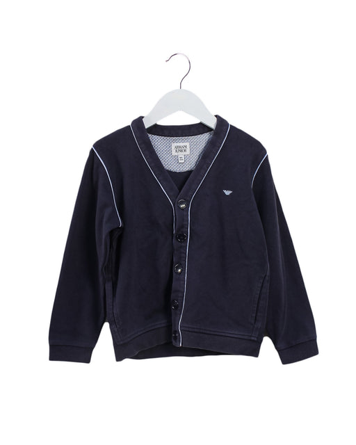 A Navy Cardigans from Armani in size 6T for boy. (Front View)
