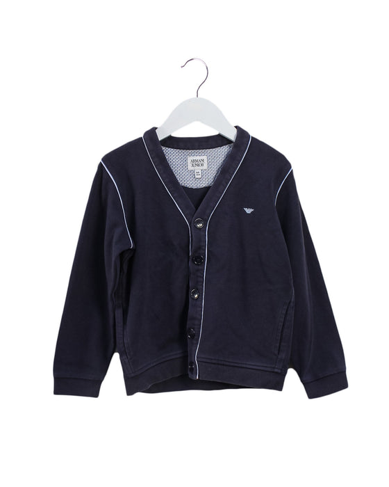 A Navy Cardigans from Armani in size 6T for boy. (Front View)