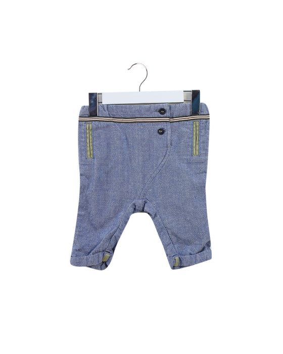 A Blue Casual Pants from Velveteen in size 3-6M for boy. (Front View)