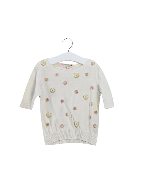A Ivory Short Sleeve Tops from Bonpoint in size 6T for girl. (Front View)