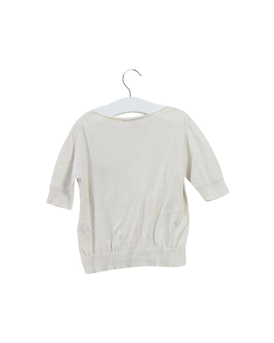 A Ivory Short Sleeve Tops from Bonpoint in size 6T for girl. (Back View)