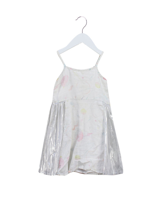 A White Sleeveless Dresses from Oaks of Acorn in size 2T for girl. (Front View)