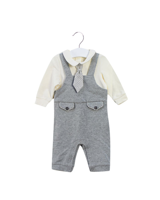 A Ivory Long Sleeve Jumpsuits from Nicholas & Bears in size 3-6M for boy. (Front View)