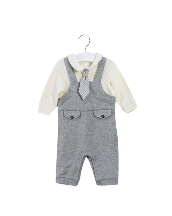A Ivory Long Sleeve Jumpsuits from Nicholas & Bears in size 3-6M for boy. (Front View)