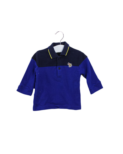 A Blue Long Sleeve Polos from Paul Smith in size 3-6M for boy. (Front View)