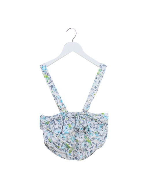 A Blue Overall Shorts from Benedita in size 6-12M for girl. (Front View)