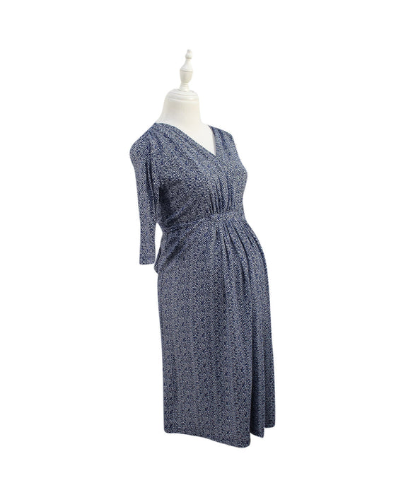 A Blue Short Sleeve Dresses from Mayarya in size S for maternity. (Front View)