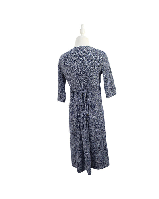 A Blue Short Sleeve Dresses from Mayarya in size S for maternity. (Back View)
