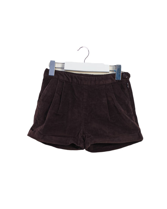 A Brown Shorts from Jacadi in size 6T for girl. (Front View)