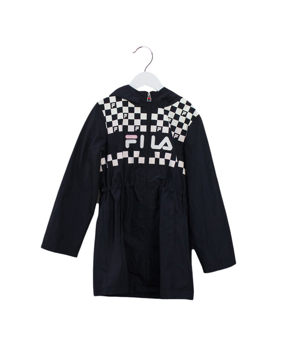 A Black Coats from Fila in size 10Y for girl. (Front View)