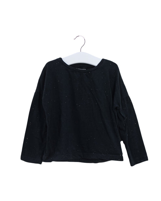 A Black Long Sleeve Tops from Monoprix in size 3T for girl. (Front View)