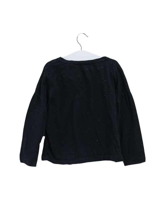 A Black Long Sleeve Tops from Monoprix in size 3T for girl. (Back View)