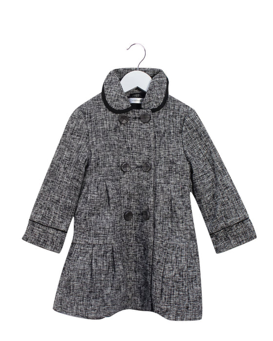 A Grey Coats from Troizenfants in size 4T for girl. (Front View)
