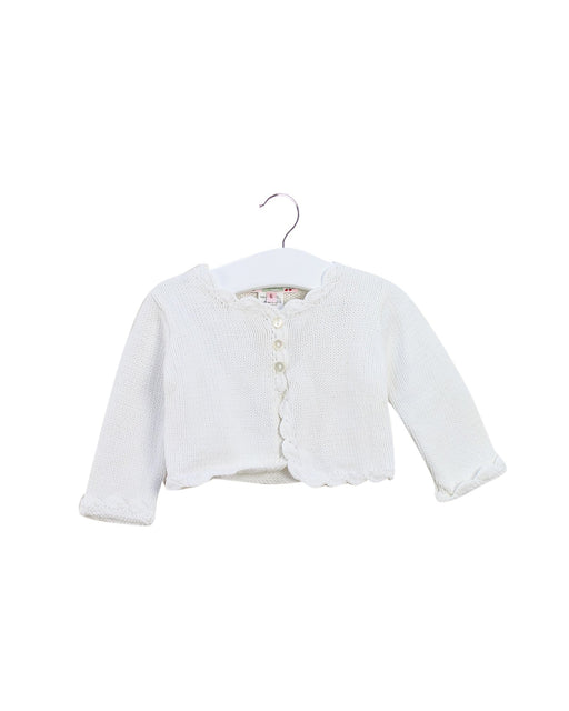 A White Cardigans from Bonpoint in size 6T for girl. (Front View)