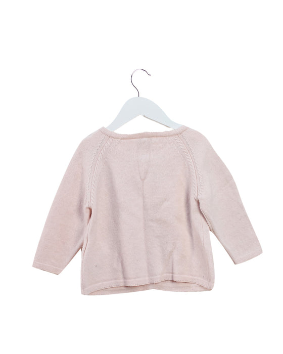 A Pink Cardigans from Cyrillus in size 2T for girl. (Back View)