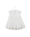 A Ivory Short Sleeve Dresses from Kingkow in size 12-18M for girl. (Back View)